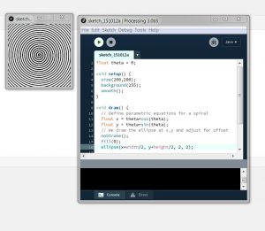  Spiral drawn with a circle